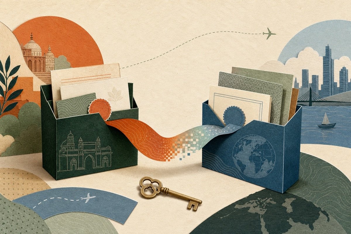 Editorial illustration for Convert Your Indian Savings Account to NRO/NRE